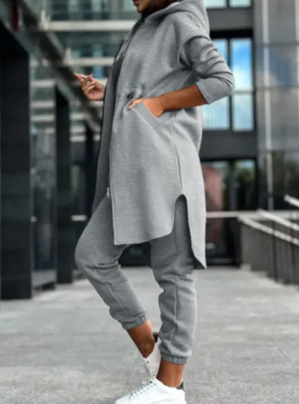 Fleece Hooded Sweater Set